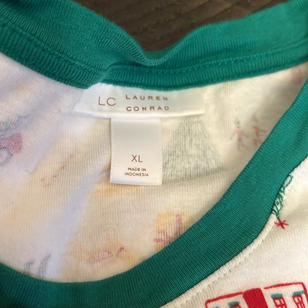LC Lauren Conrad Pajama Set Size XL Holiday Christmas Men’s - Picture 3 of 10